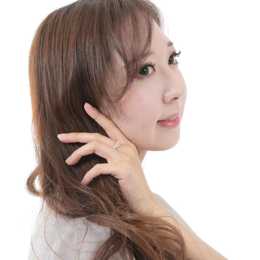 Гавайское ювелирное кольцо с покрытием из розового золота, все украшения из плюмерии [LocoMocoAloha] [Подлинный продукт]