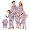 Matching Family Christmas Print Flannel Homewear Set Long-Sleeve Top And Pants