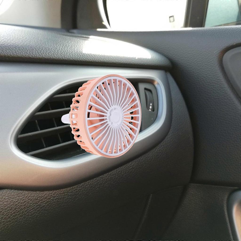 Portable Car Vent Fan for Cooling USB Powered 3 Speed Pink Design
