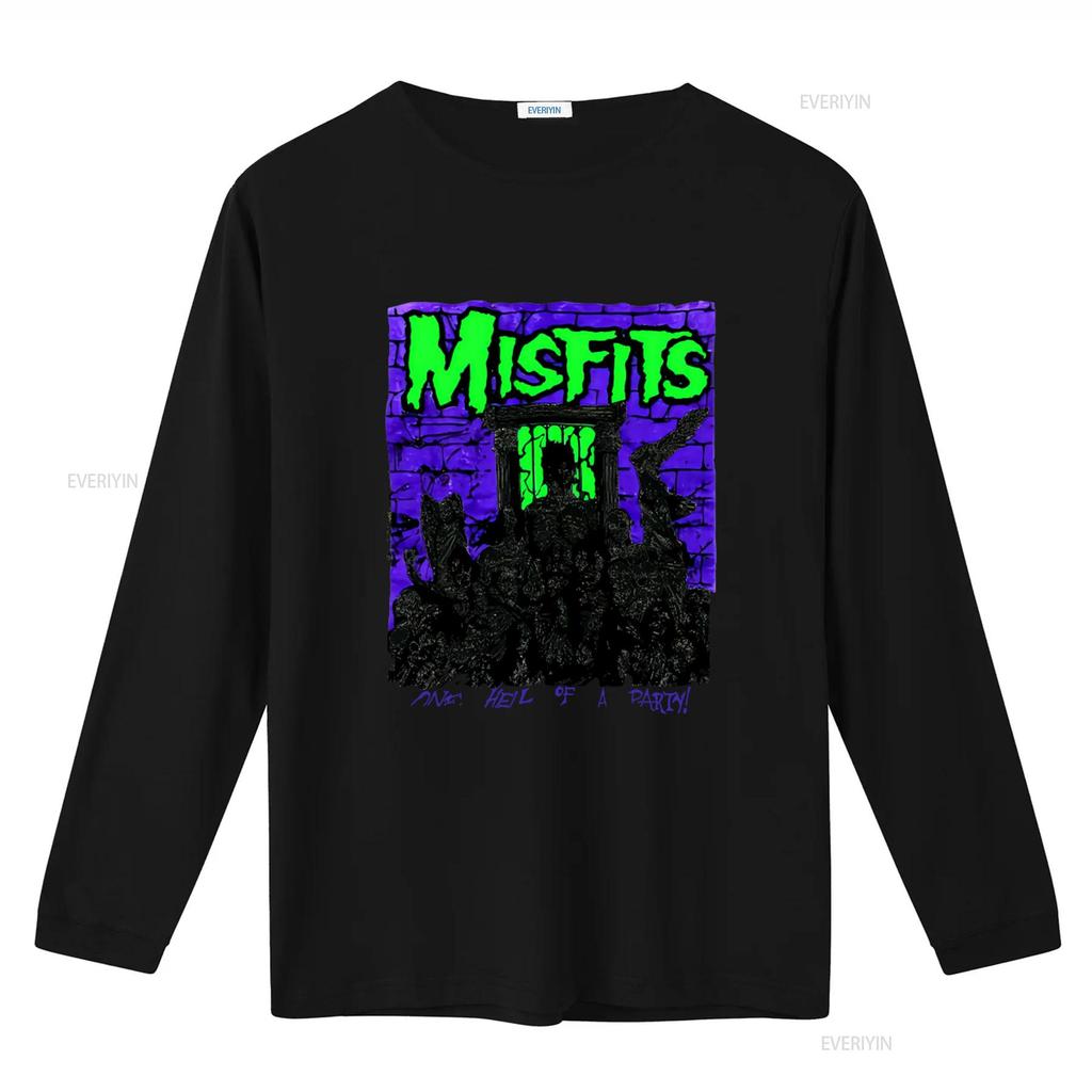 MISFITS 80s Rock Band One Hell of A Party T shirt Vintage Style for Fans vintage Washed Stylish graphic Versatile