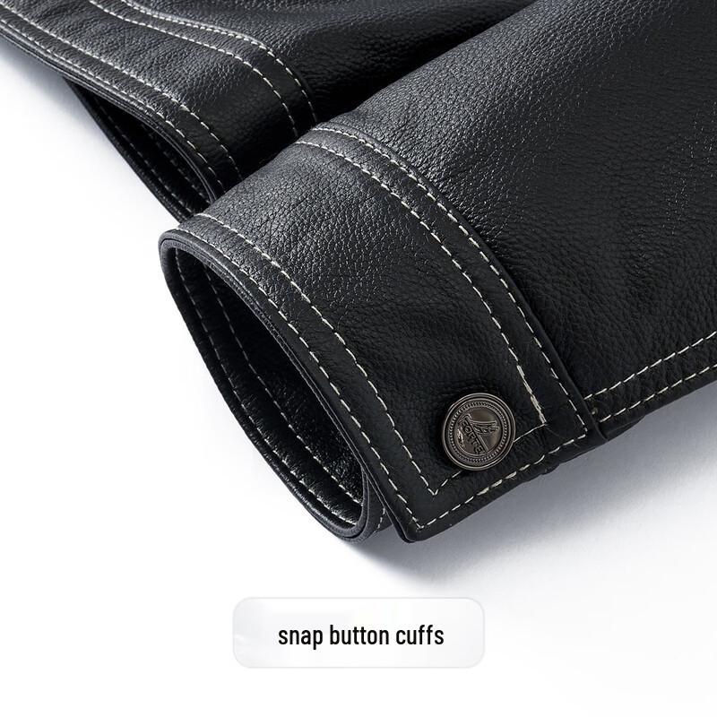 Мужская куртка из коровьей кожи высшего слоя с шелковой подкладкой