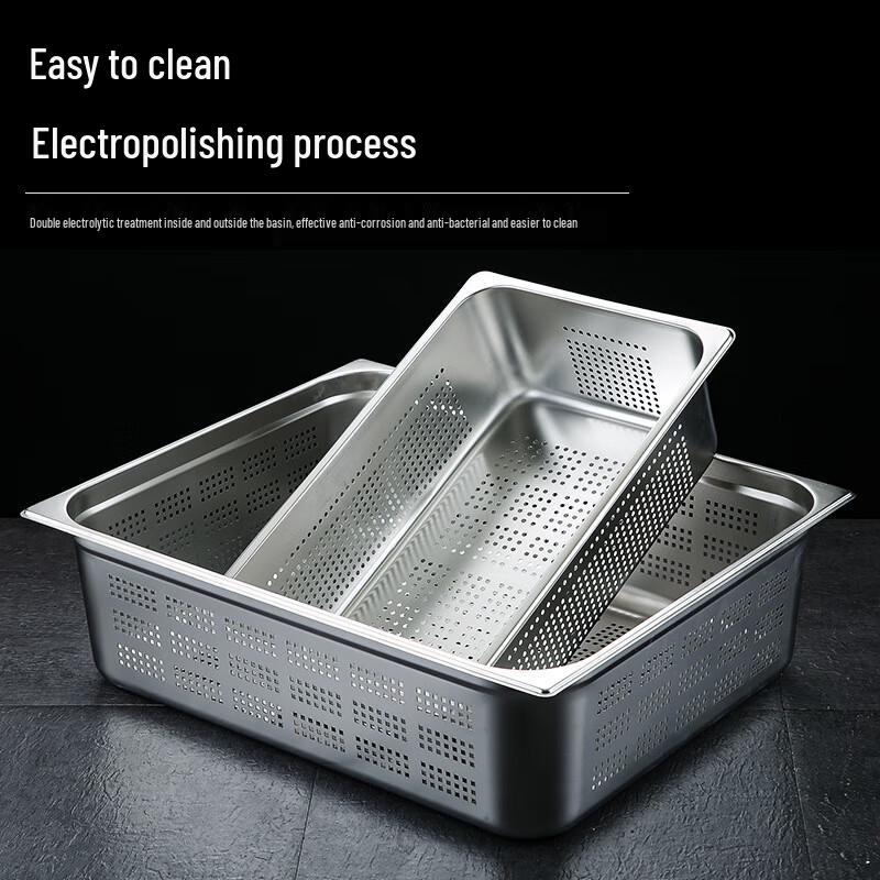Stainless Steel Perforated Drain & Serving Pan