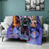 1PC Demon Slayer Patterned Flannel Blanket Suitable For All Seasons For Home Decor Warmth And Comfort Gifts Holiday Present
