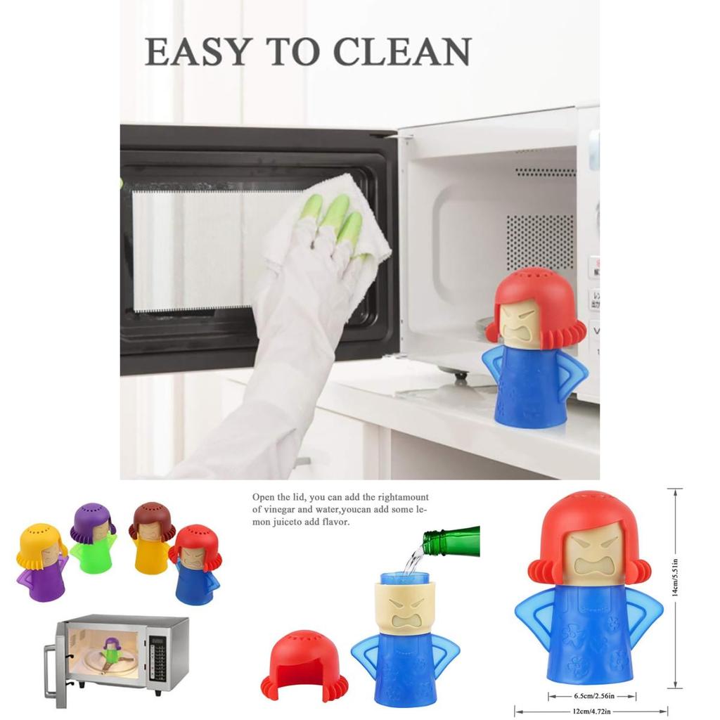 Angry Mama Microwave Cleaner Chemical-free Durable Food Grade Plastic