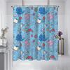 1PC Green Sage Plants Pattern Printed Shower Curtain, Waterproof and Washable, with 12 Hooks, Bathroom Shower, Bathtub, Home Use