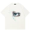 Уличная футболка с рисунком глубоких глаз, хлопковая футболка, топы унисекс, футболки, летняя футболка большого размера с короткими рукавами