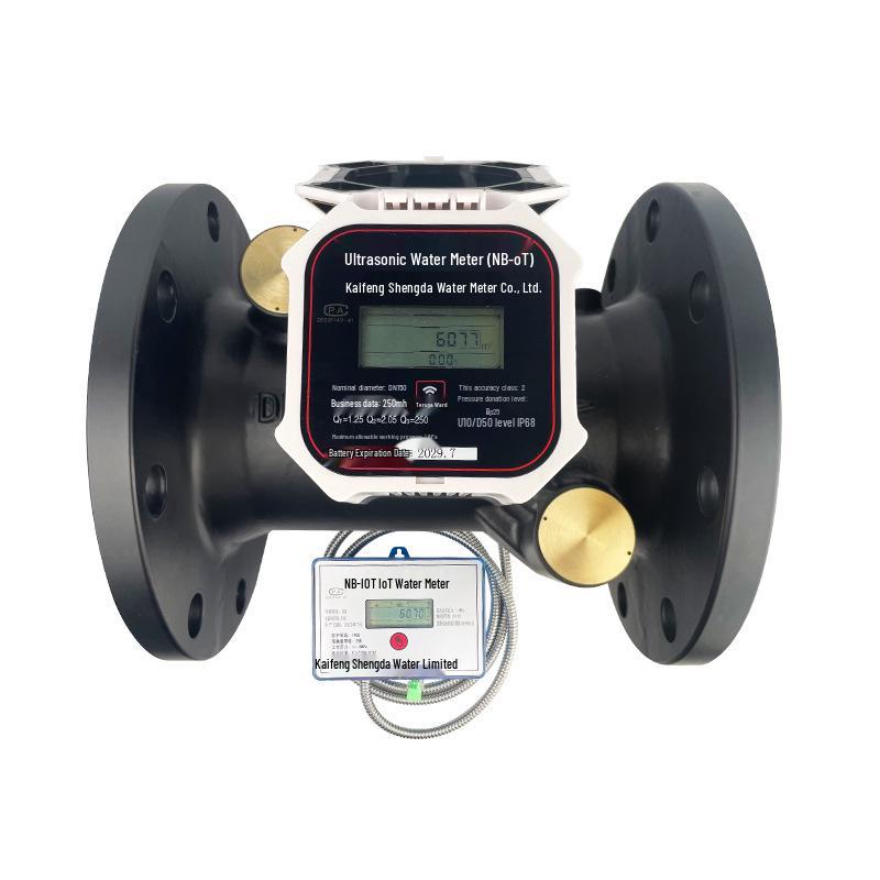 NB-IoT Ultrasonic Large-Diameter Water Meter, Lithium Battery, IP68, Wireless Remote Transmission, No Valve Control.