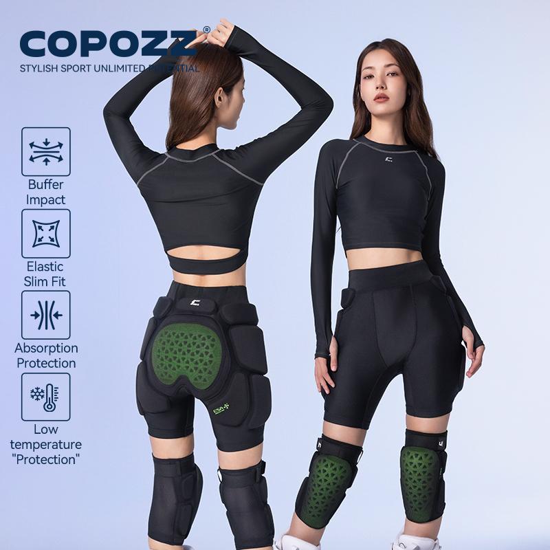 COPOZZ Sports Protective Gear Set Skateboard Adult ESA Sponge Thicken Impact-resistant Bicycle Women Men Ski Knee And Hip Pads