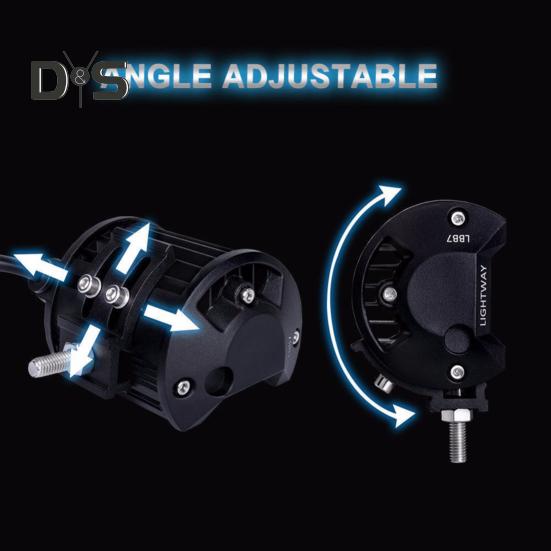 Car Spotlight Flood Beam LED Work Light IP67 Waterproof Super Bright Low Power Consumption Auto Headlight Accessories