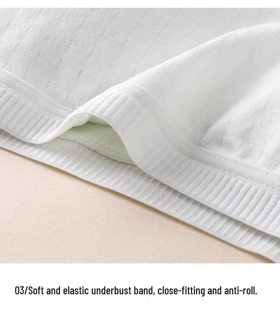 Breathable Fixed Cup Bra for Junior High Girls - Comfortable Sports Vest