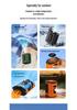 Portable Waist-Hanging Fan with Flashlight & SOS - Outdoor Construction Cooling Tool with Stand