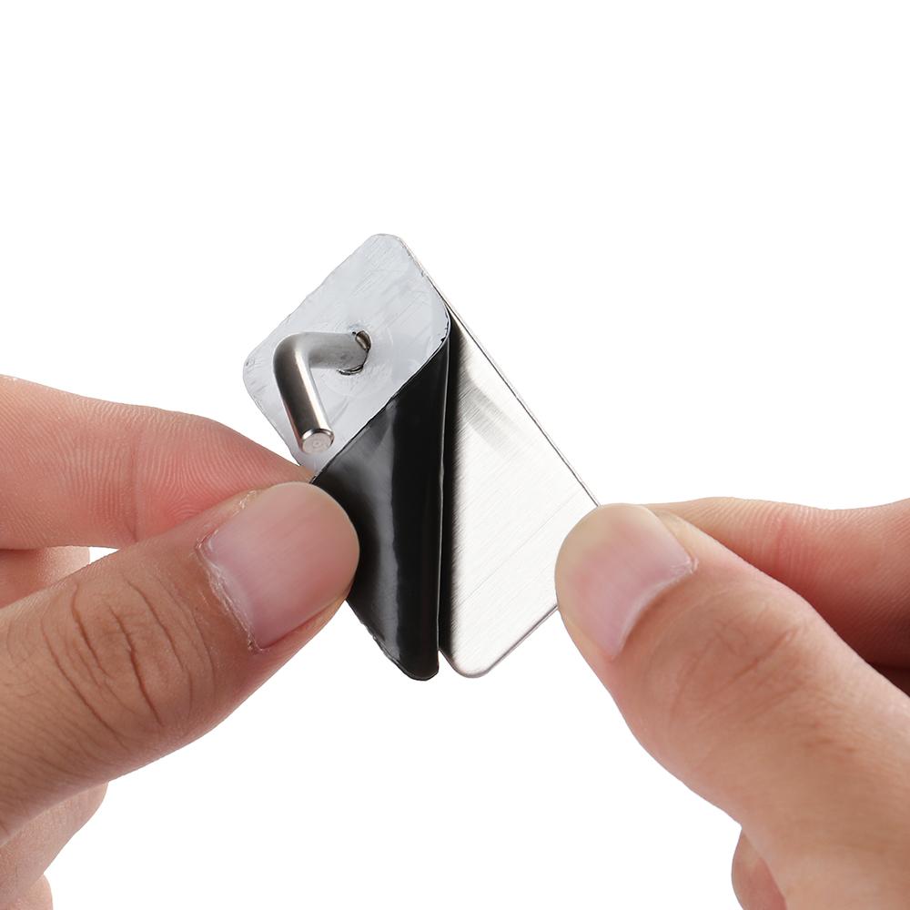 Нержавеющая самоклеящаяся настенная вешалка-крючок без сверления для хранения, аксессуары для ванной комнаты, держатель для полотенец