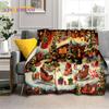 2025 Merry Christmas Tree Santa Claus,New Year Fairy Tale Gift Soft Plush Blanket,Flannel Throw Blanket for Living Room Bed Sofa