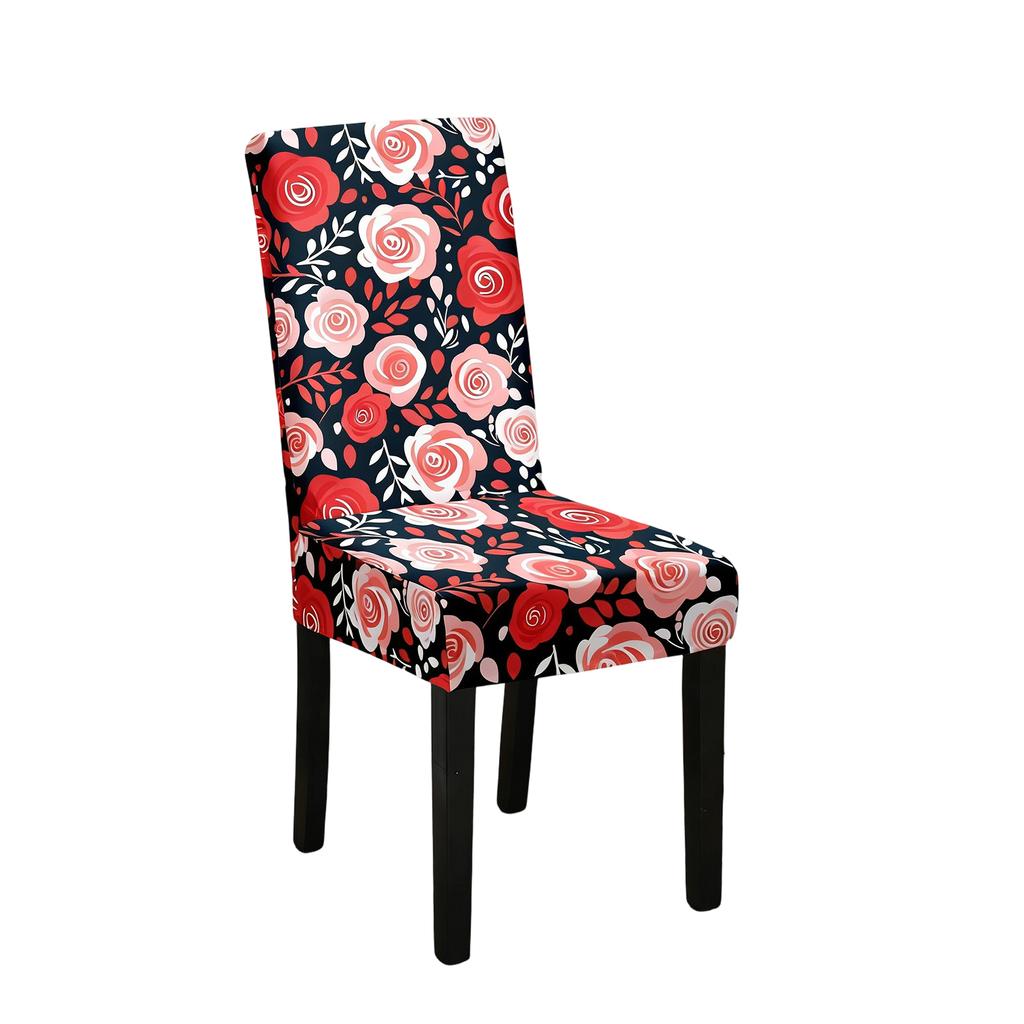 Valentine's Day Chair Covers, Elastic -shaped Polka Dot Chair Covers, Suitable For Kitchens, Hotels, And Banquet Halls.