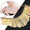 Women's Statement Tassels Choker Bib Adjustable Chain Collar Necklace Jewelry