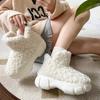 Women's Indoor Suede Faux Fur Fleece Lined Ankle Boots Cozy High-Density Winter Bootie Breathable Warm Shoes with Non Skid Sole for Women