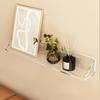 Transparent Floating Wall Shelf Self-adhesive Great Stickiness Thick Bookshelf Bathroom Living Room Ornament Picture Display