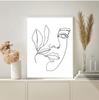 1 шт. настенное украшение постер спальня декор для комнаты абстрактные простые украшения для дома линии лицо холст картины постеры картинки без рамки