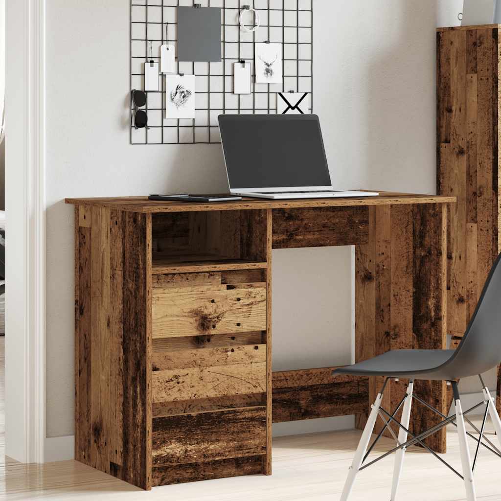Vidaxl Biurko Stare Drewno 102X50X75 Cm Drewno Klejone