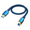 Гибкий USB 3.0 - Type B Кабель для Зарядки и Передачи Данных 5 Гбит/с для Принтеров Музыкальных Клавиатур Быстрая Зарядка Термостойкий