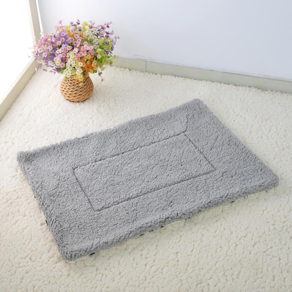 Коврик для кровати для домашних животных Ультрамягкий моющийся коврик для кровати для домашних животных для маленьких, средних и больших собак Двусторонний флисовый ящик для собак Коврик для питомника Кошачья кровать Фланелевое толстое одеяло