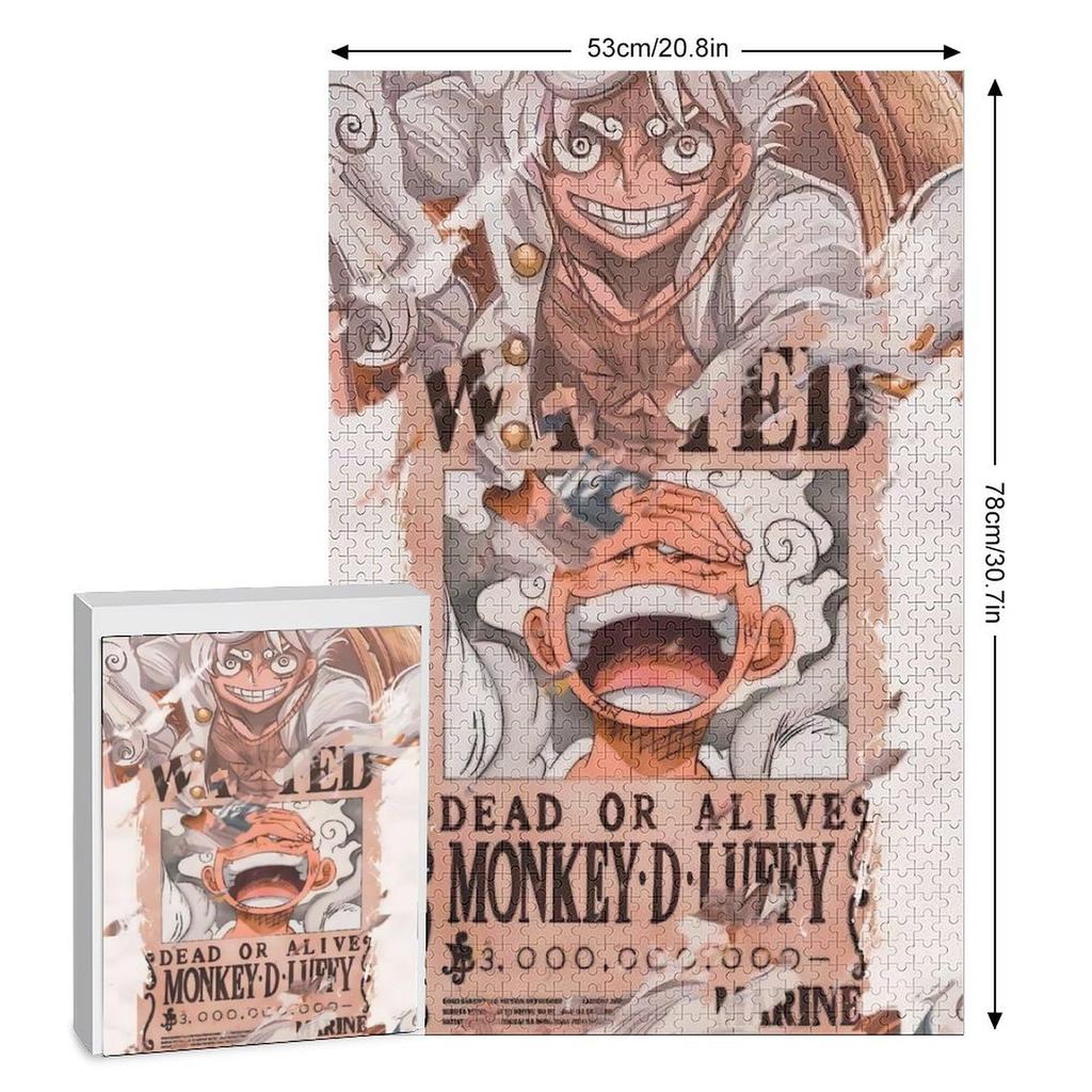 Пазл Cike One Piece Монки Д. Луффи, 1000 деталей, с изображением персонажа из аниме, деревянный пазл, милые товары, развивающая игрушка для взрослых, для снятия стресса