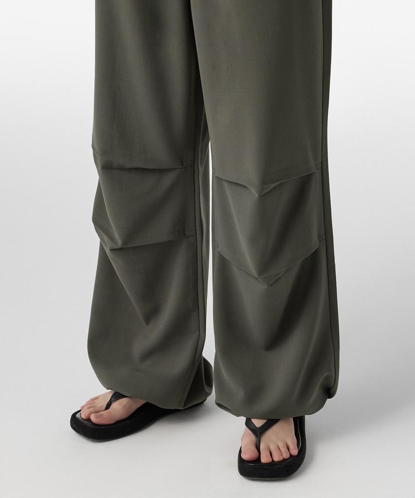 MUSINSA STANDARD WOMAN Women'S Linen-Like Parachute Pants [Khaki Gray]