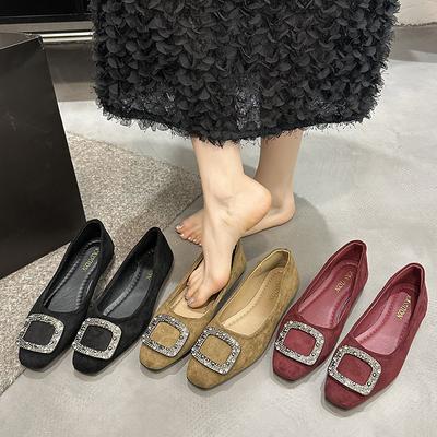 Модные туфли-мокасины с кристаллами, женская обувь, элегантные мокасины с пряжкой, с мелким вырезом, со стразами, для платья, удобные, летние, новые лодочки на плоской подошве