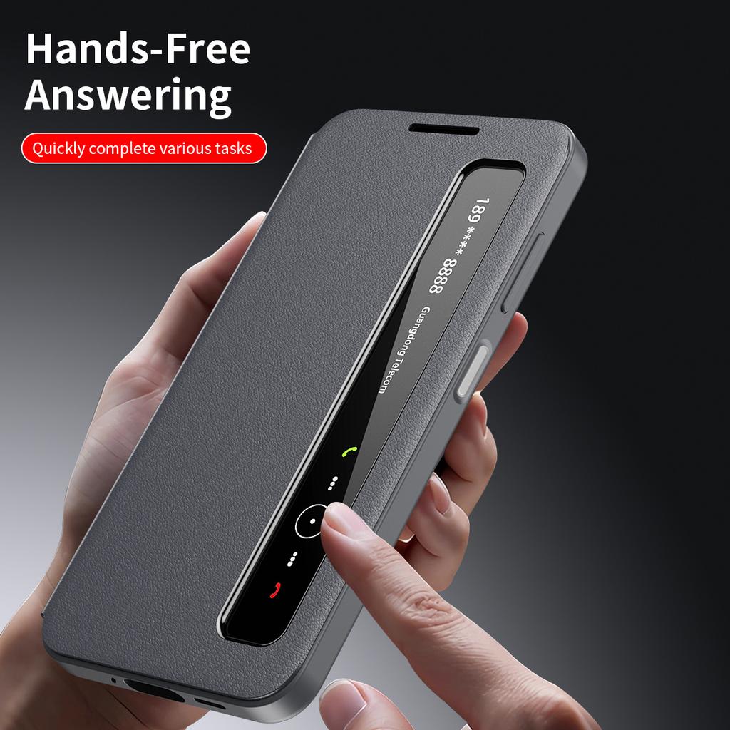 S26FE, Smart Window Case, APP Wake Up/Sleep, Wallet Phone Card Cover For Samsung Galaxy S26 FE Card Pocket Holder