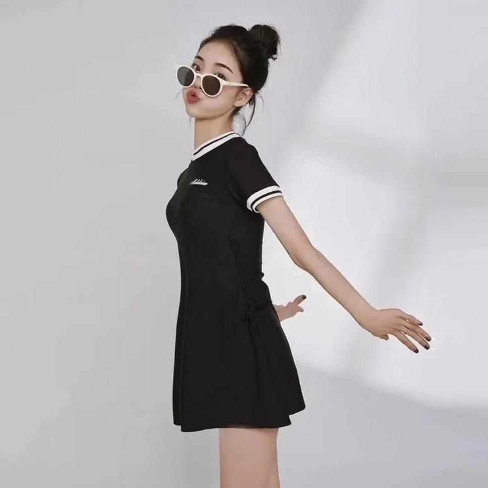 Летний тонкий раздельный чехол для плавания с мясом, консервативный, чистый, повседневный, купальный костюм