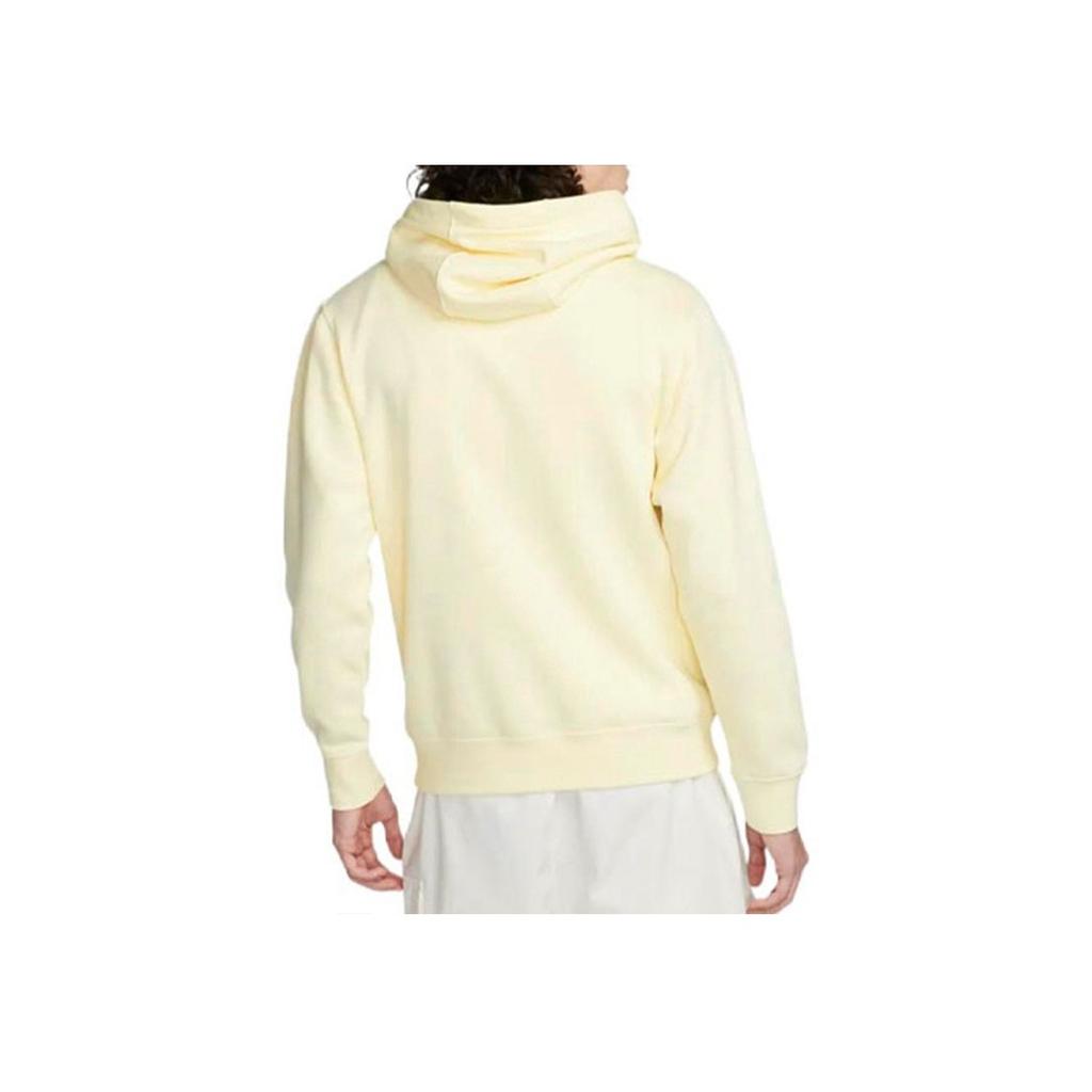 Nike Logo Print Drawstring Hoodie With Long Sleeves Men Tops White BV2655-744