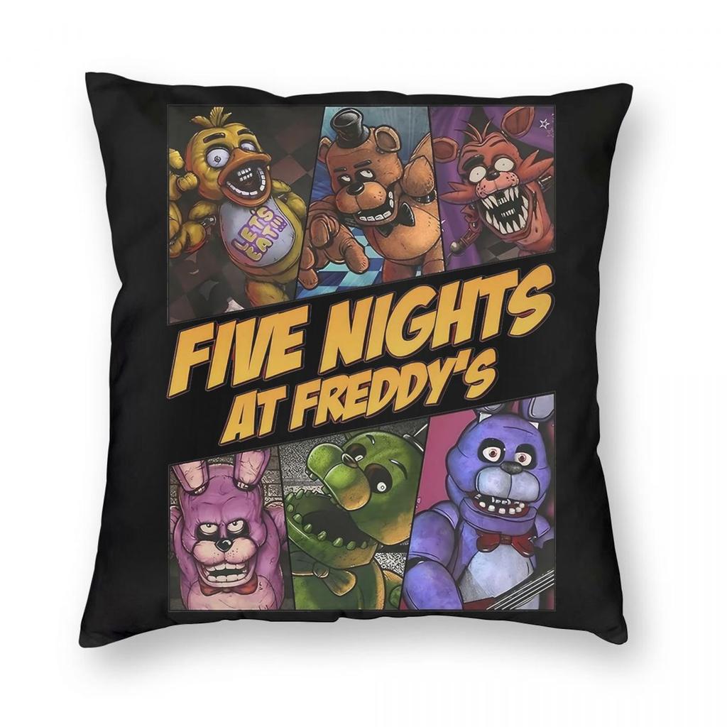 FNAF Подушка с принтом Фредди Мягкая ткань Наволочка для подушки Декор Чехол для декоративной подушки Дом Молния 4040см
