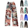Women's Fashion Plush Christmas Printed Casual Pants Home Pants