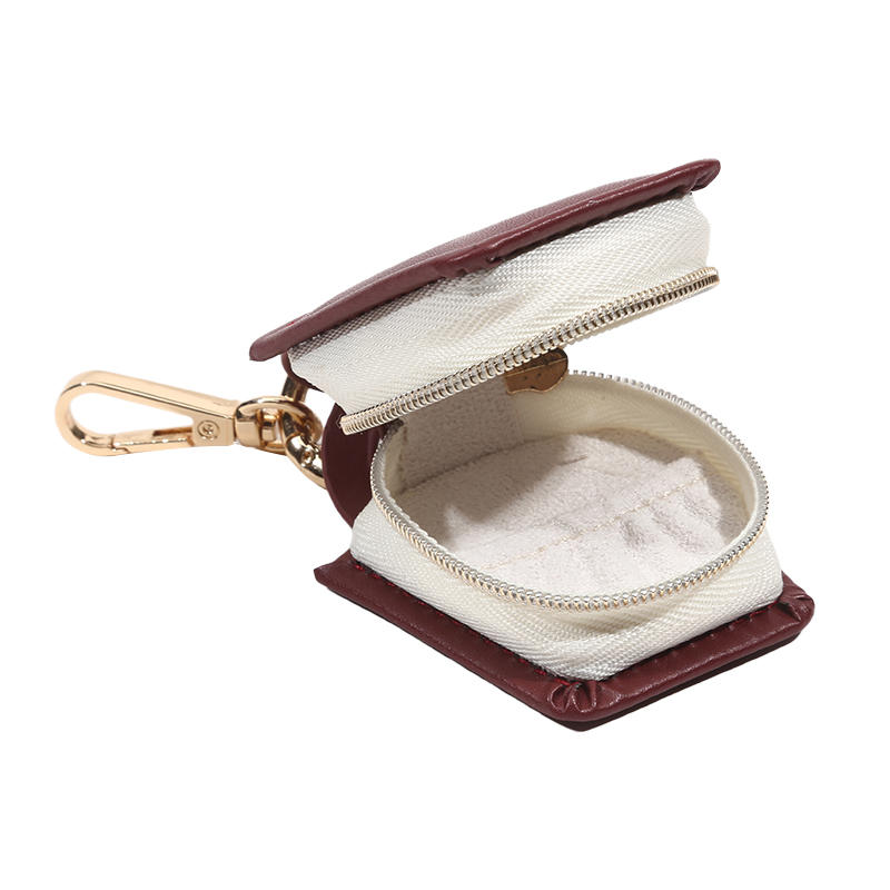 Портативная мини-шкатулка для украшений из ПУ Минималистичные подарки Чехол для хранения украшений Брелок Дорожная сумка Сумка для подвесок Аксессуары