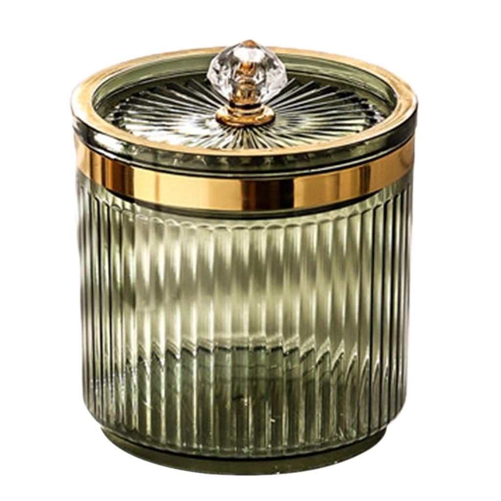 Transparent Toothpick Box Acrylic Makeup Cotton Swab and Pad Holder with Dustproof Lid Bathroom Makeup Tool Holder