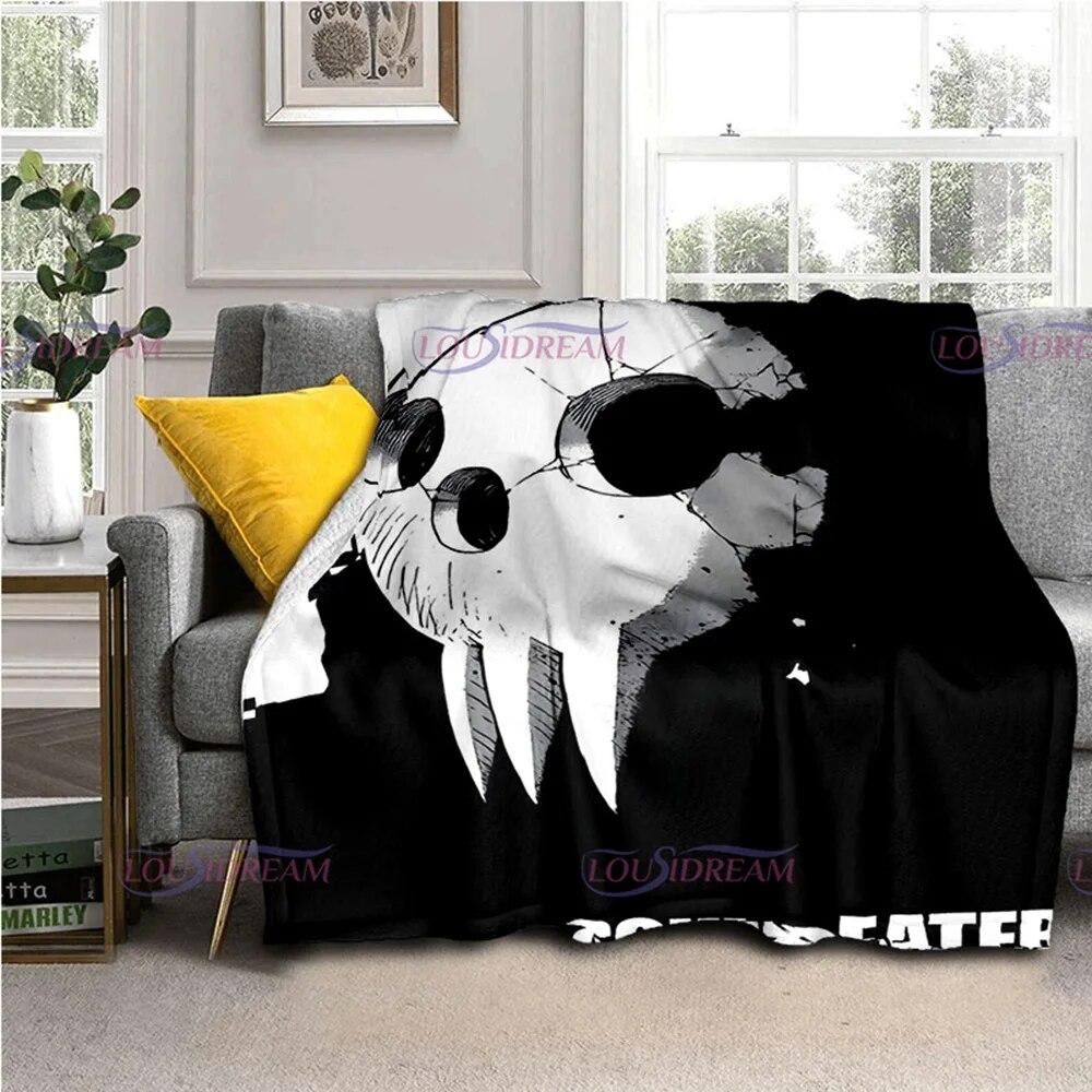 Одеяло в стиле аниме Soul Eater, ультра мягкое одеяло, теплое покрывало для кровати для путешествий, кемпинга, гостиной, дивана, декора для спальни