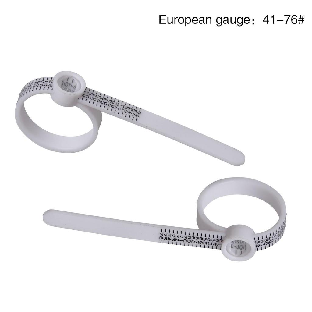 Набор измерительных инструментов для европейского кольца, размер 41-76, белый пластиковый калибр для пальцев, ремень с лупой, лупа, инструменты для измерения ювелирных изделий