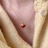 Korean Trendy Heart Necklace: Exquisite 18K Gold-Plated Titanium Steel Clavicle Chain for Women