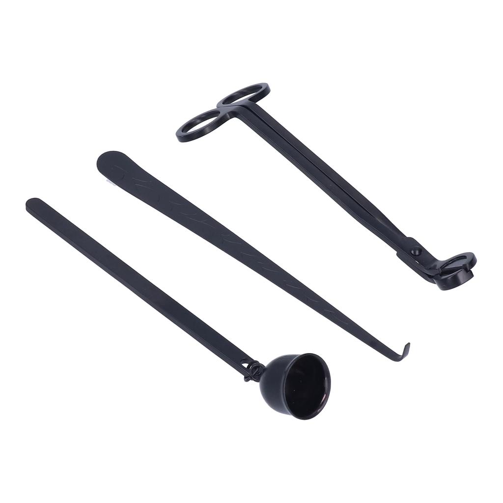 Главная Набор для обрезки фитиля свечи Изысканный элегантный дизайн лотка Полный набор инструментов 3 в 1 Гаситель для свечей