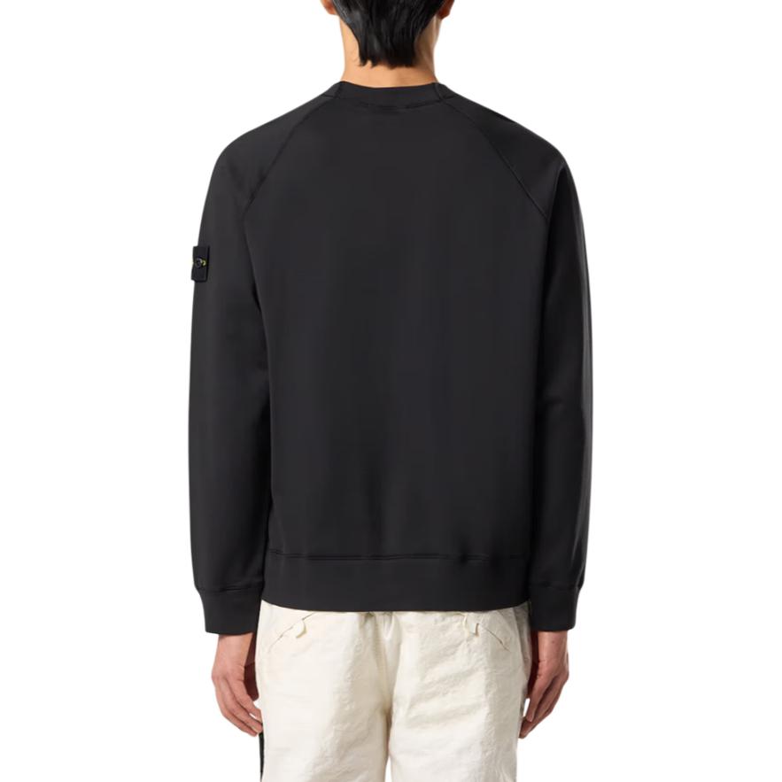 STONE ISLAND Мужской свитшот с круглым вырезом и длинными рукавами с логотипом SS25 Черный K1S1561000-23S0121-V0029