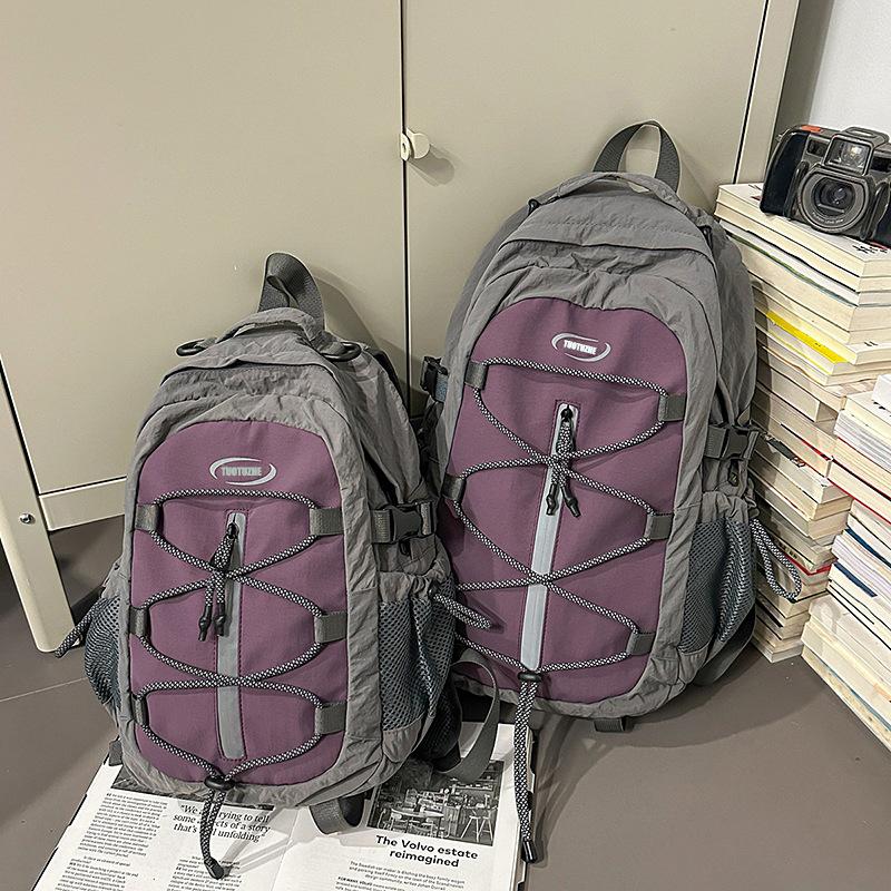 Повседневный рюкзак для женщин 2025 лето новый большой вместимости походный рюкзак, рюкзак для мужчин для путешествий на короткие расстояния