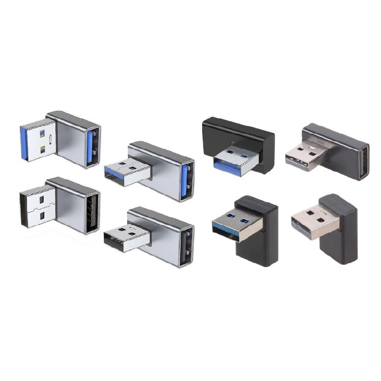 4 шт. 90-градусный USB 3.0 адаптер, угловой USB A Male на Female, удлинитель-конвертер для расширения ПК, ноутбука