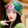 Hollowed Out Knitting Wool Cap Breathable Painter Hat Fashion Hollow Baotou Cap Summer