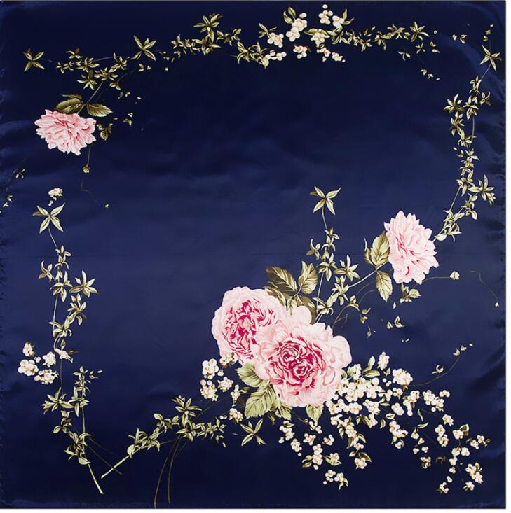 90*90cm Luxury Brand Women Silk Scarfs Van Gogh Painting Square Scarves Spring Summer Shawls For Ladies