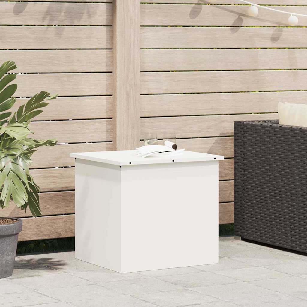 Outdoor Storage Box White 55 x 50.5 x 50 cm Steel