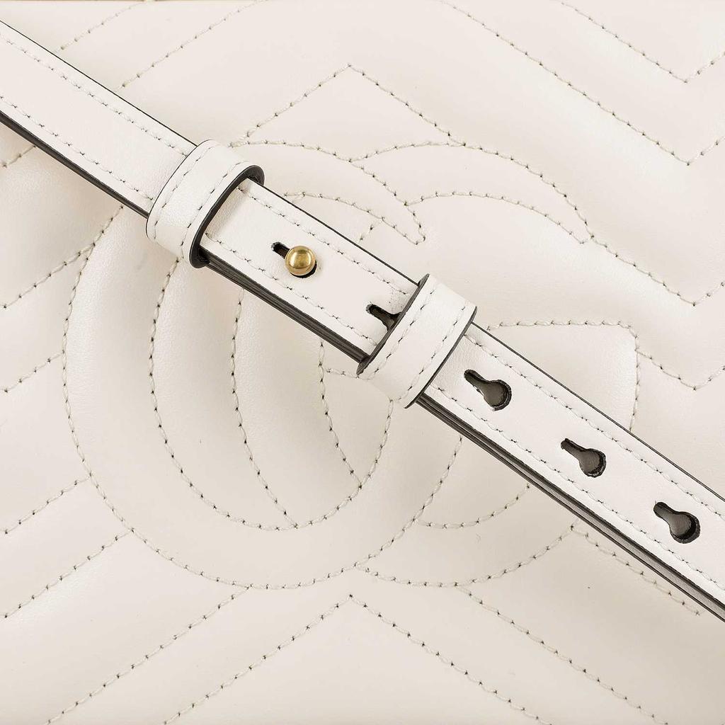 Gucci GG Marmont Small Shoulder Bag White Women Shoulder_bags 447632-DTD1T-9022