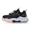 Li Ning Детские мягкие удобные нескользящие амортизирующие износостойкие повседневные кроссовки Детские повседневные кроссовки Черные YKCR180-3