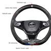 HIAQ2 Car Steering Wheel Cover Carbon Fiber Pattern Accessories For Skoda Superb Octavia Rapid Kodiaq Kamiq Fabia Enyaq iV Scala Karoq