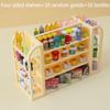 1 Set Doll House Scene Decor Accessories 1:12 Dollhouse Miniature Supermarket Shelf Mini Display Stand Storage Rack Model Toy