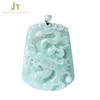 Fashion Jewelry Handcarved Jadeite Pendant  Natural Burma Jade Charm Pendant Dragons Myanmar Jade Pendant Necklace